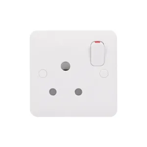 Schneider Electric GGBL3090S Lisse White Moulded 15A 1G Round Pin Switched Socket (Display Packaged)