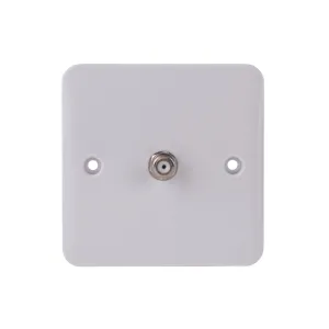 Schneider Electric GGBL7030 Lisse White Moulded Single Satellite "F" Type Socket Outlet