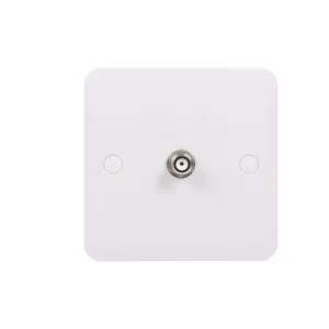Schneider Electric GGBL7030S Lisse White Moulded Single Satellite "F" Type Socket Outlet (Display Packaged)