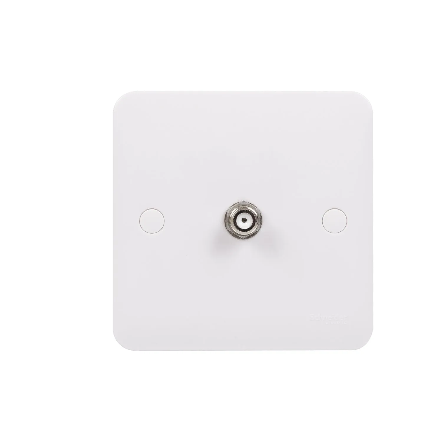 Schneider Electric GGBL7030S Lisse White Moulded Single Satellite "F" Type Socket Outlet (Display Packaged)