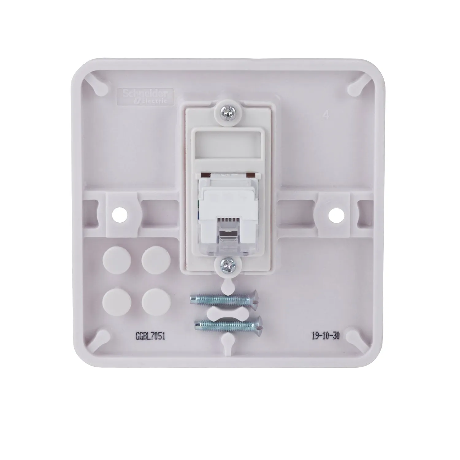 Schneider Electric GGBL7051 Lisse White Moulded Single RJ12 Data/Telephone Socket Outlet