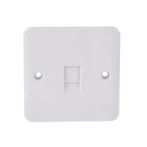 Schneider Electric GGBL7051 Lisse White Moulded Single RJ12 Data/Telephone Socket Outlet