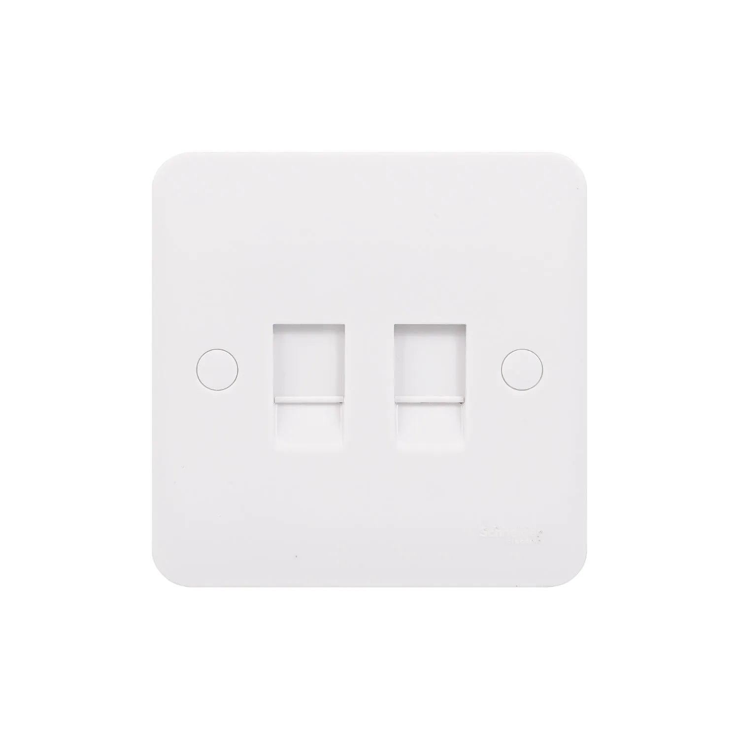 Schneider Electric GGBL7072C6S Lisse White Moulded Twin RJ45 CAT6 Data Socket (Display Packaged)