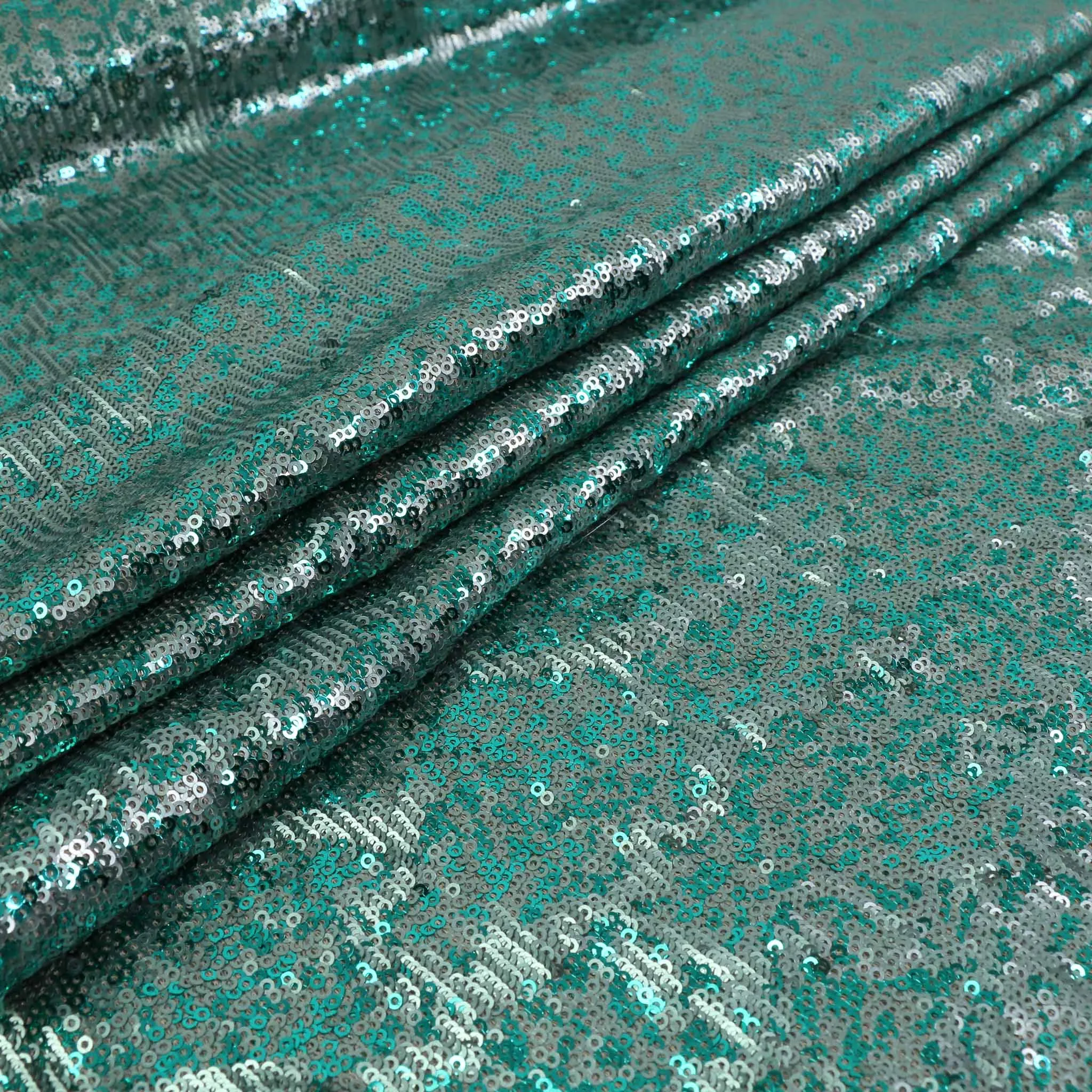 Sequin Fabric - Silver, Mint green