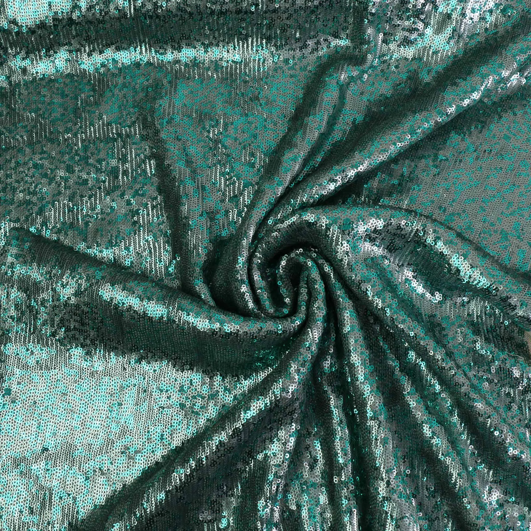 Sequin Fabric - Silver, Mint green