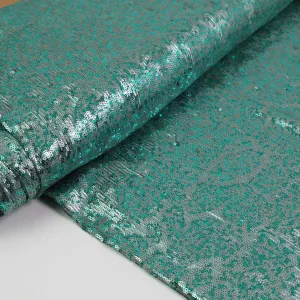 Sequin Fabric - Silver, Mint green