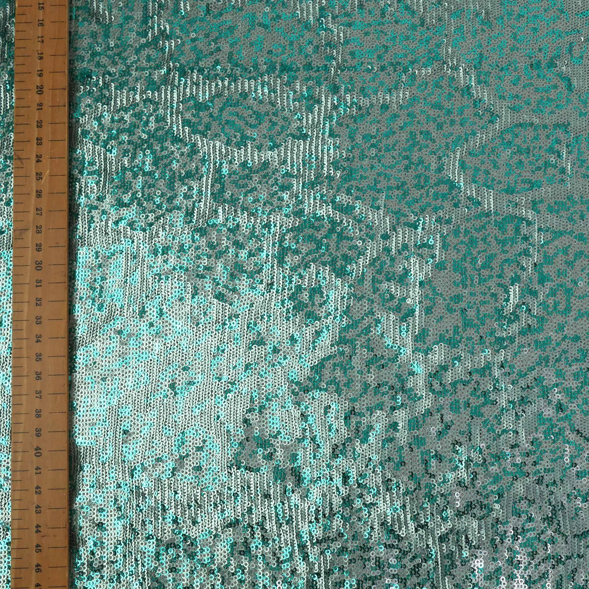 Sequin Fabric - Silver, Mint green