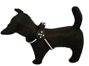 Shanti Leather Step-In Harness with Crystals on Straps & Side Tabs