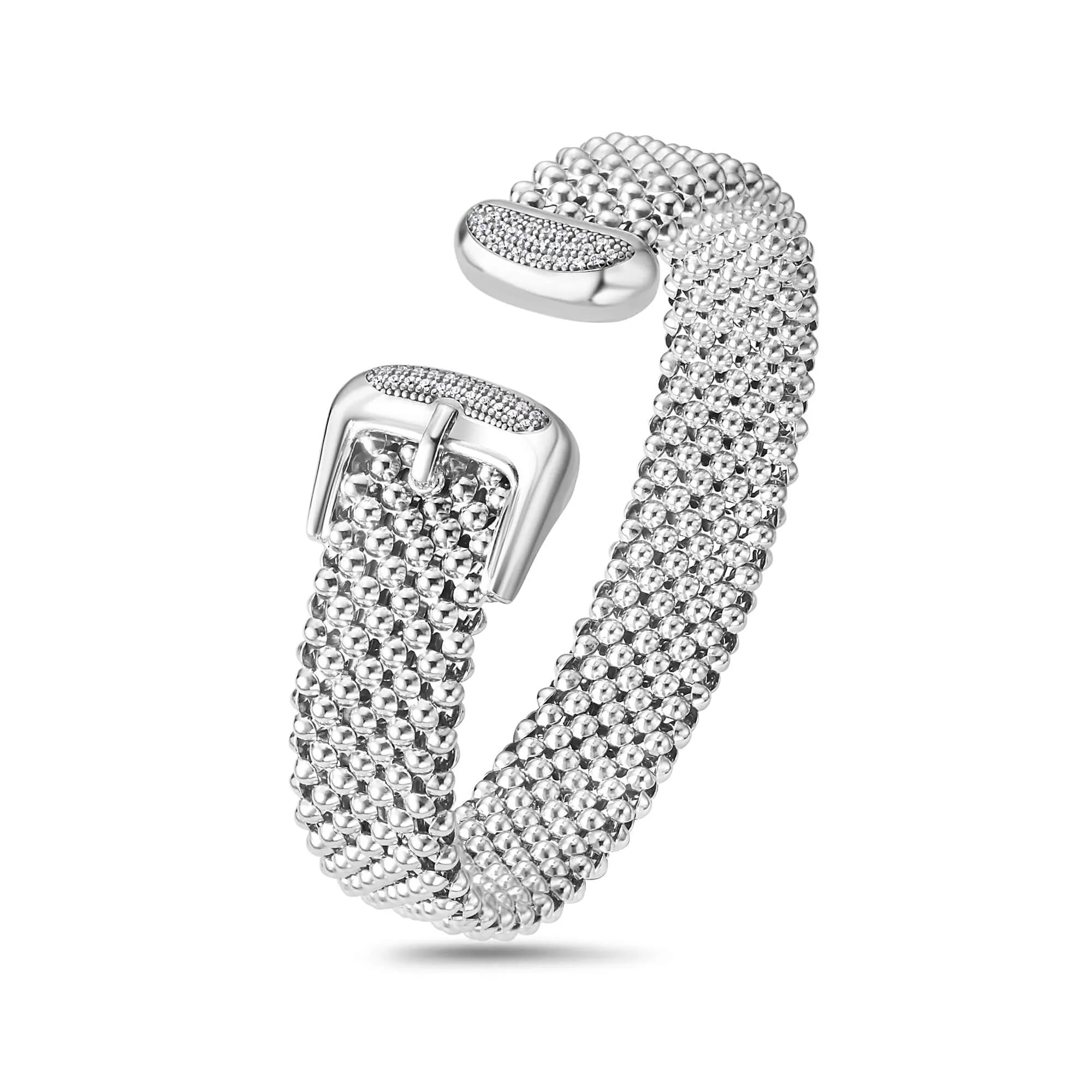 Silver & Diamond Prosecco Buckle Cuff