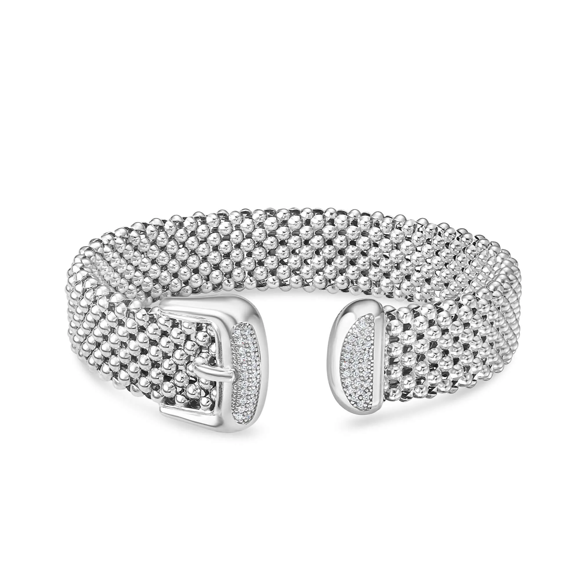 Silver & Diamond Prosecco Buckle Cuff