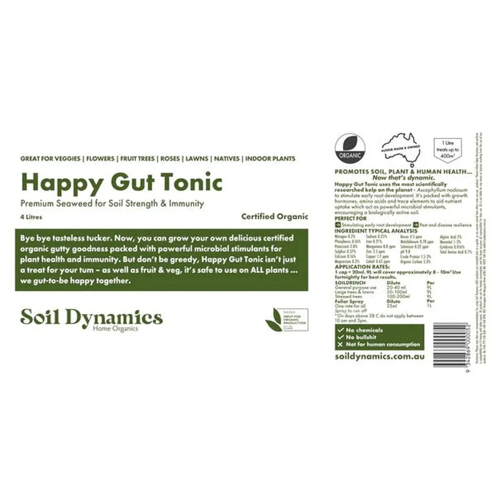 Soil Dynamics "Happy Gut Tonic" Seaweed Fertiliser