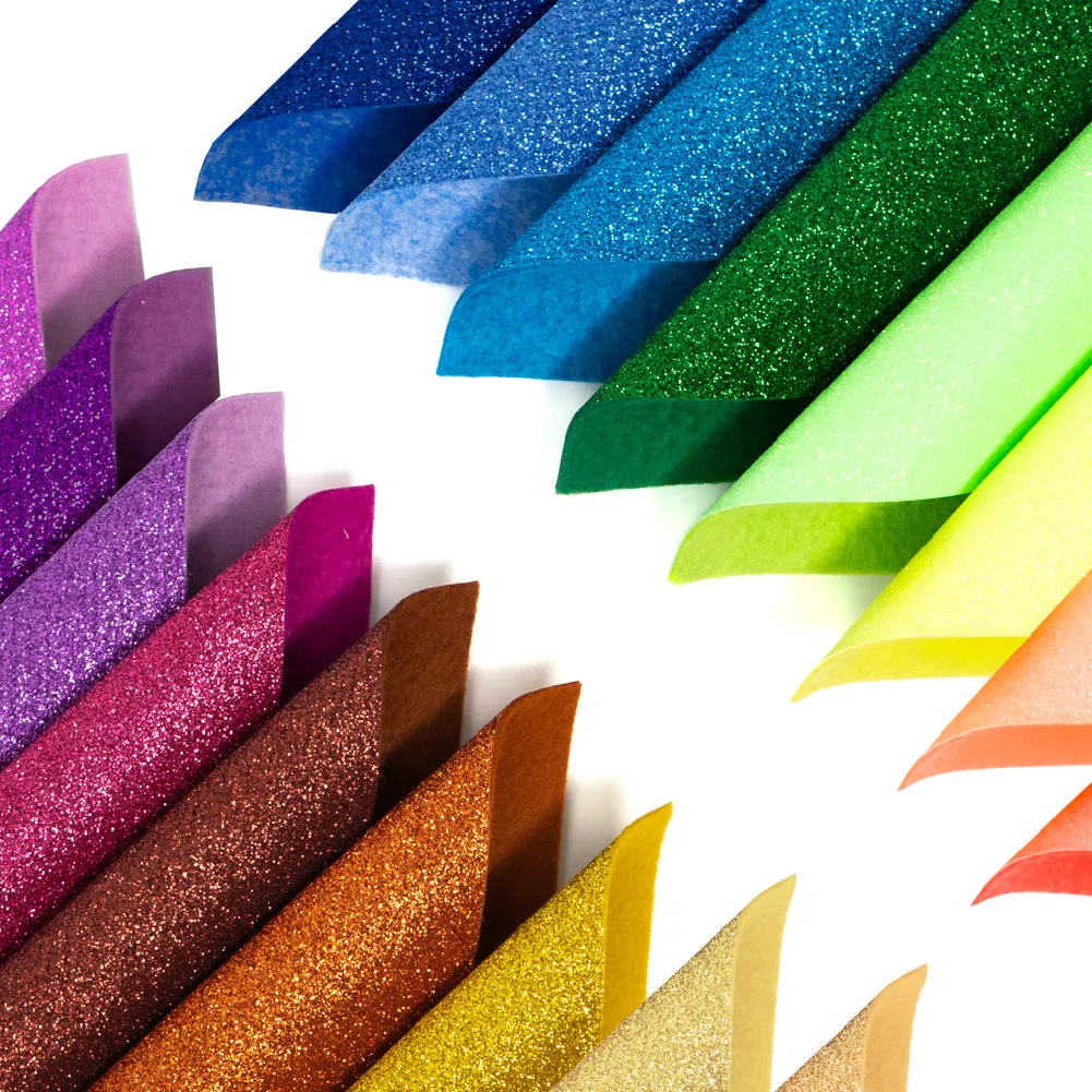 Solid Glitter Felt