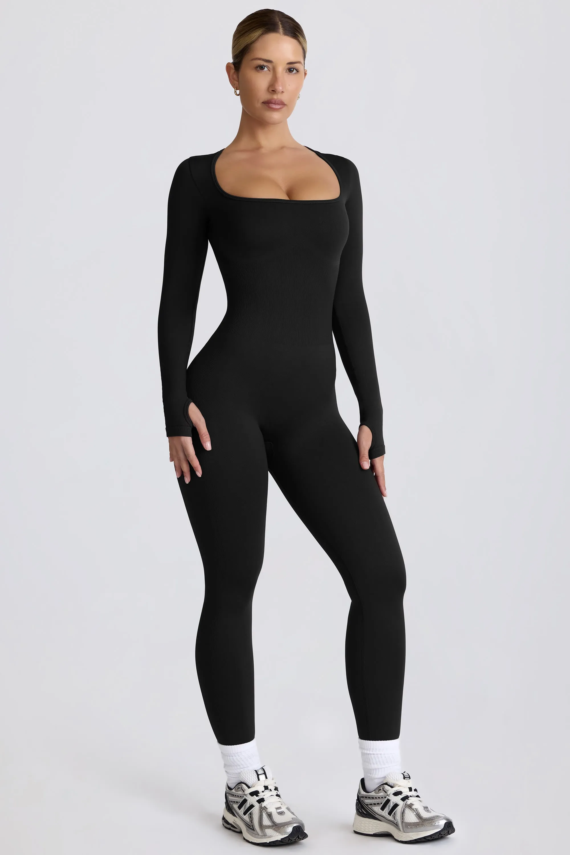 Super Sculpt Seamless Full-Length Jumpsuit in Black