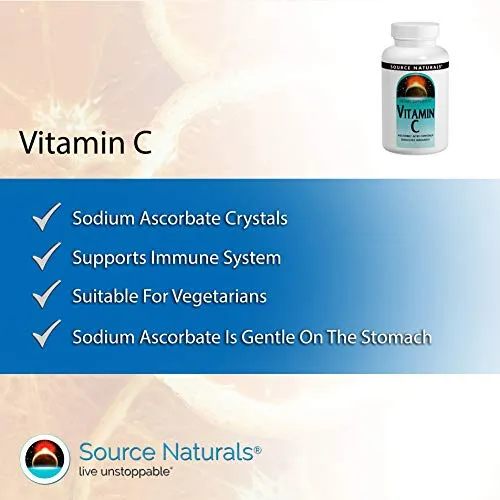 Suplemento alimenticio con vitamina C y ascorbato sódico de Source Naturals, SN0443, 1, 1