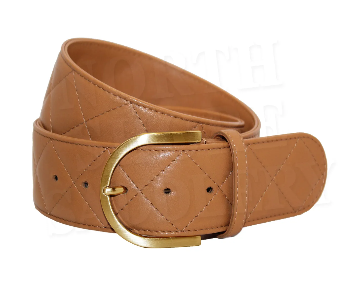 Tailored Sportsman Quilted Leather C Belt