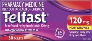 Telfast 120mg 30 Tablets