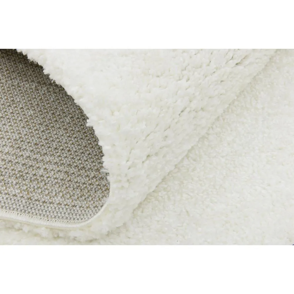 Unique Loom Solo Collection Plush Casual Snow White Area Rug (5' x 7'7), Stain & Fade Resistant! Made in Turkey, Retails $240 W/tax!