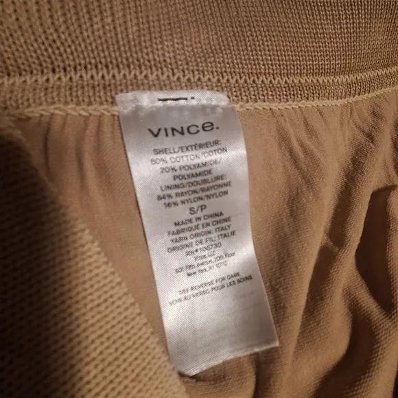 VINCE knitted crocheted neutral quiet luxury coastal midi beach skirt si…