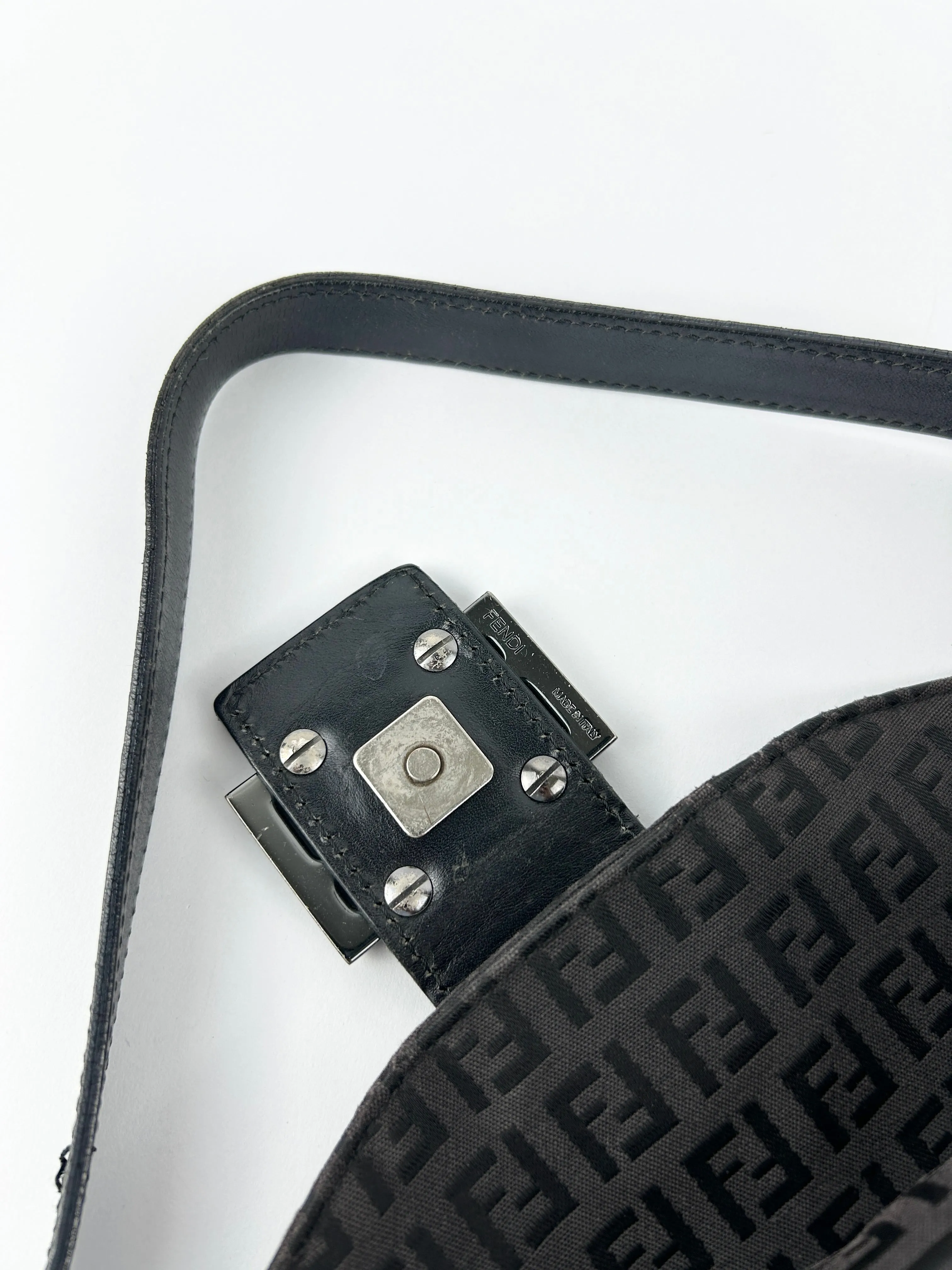 Vintage Fendi Zucca Baguette Shoulder Bag
