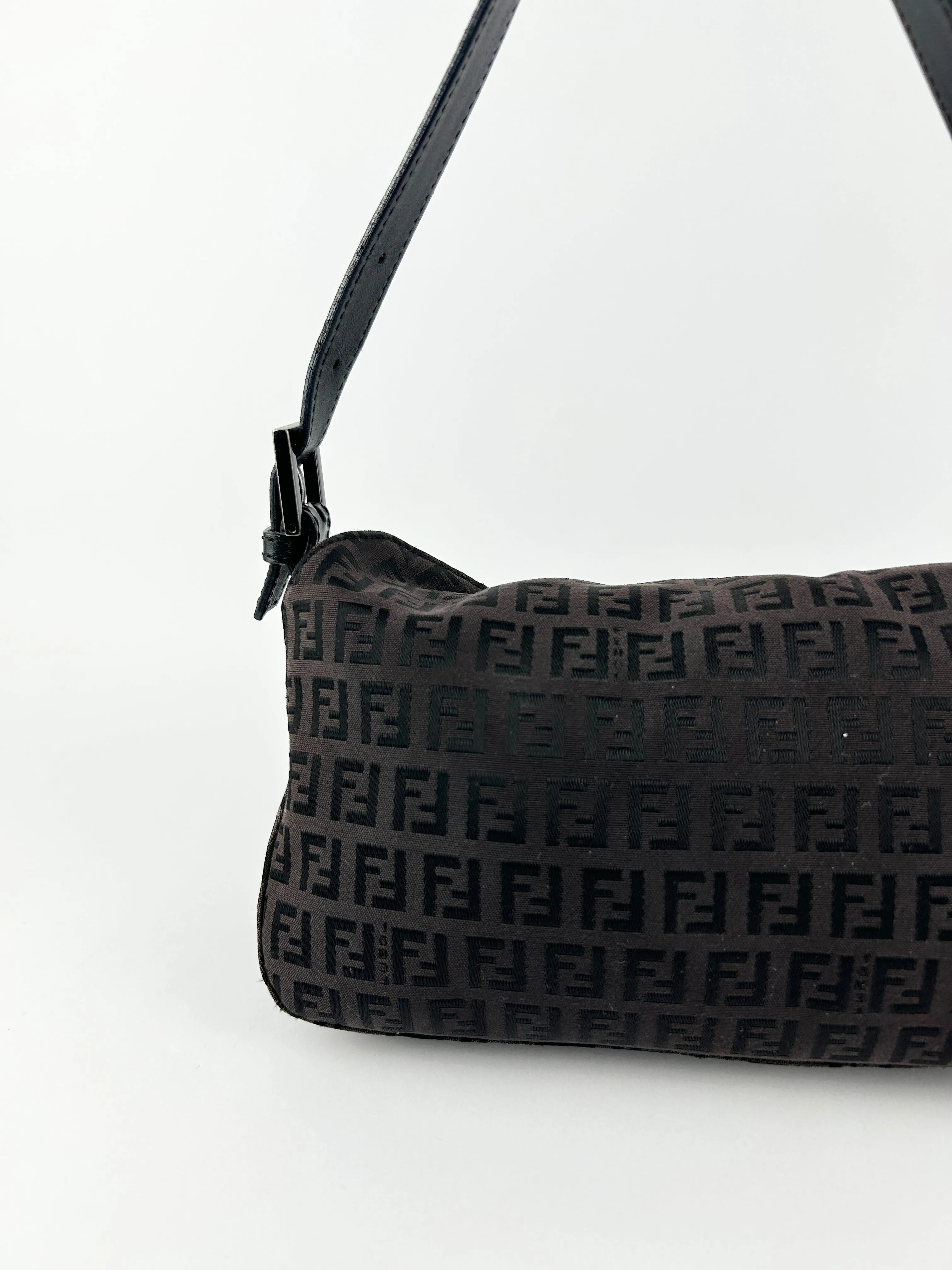 Vintage Fendi Zucca Baguette Shoulder Bag