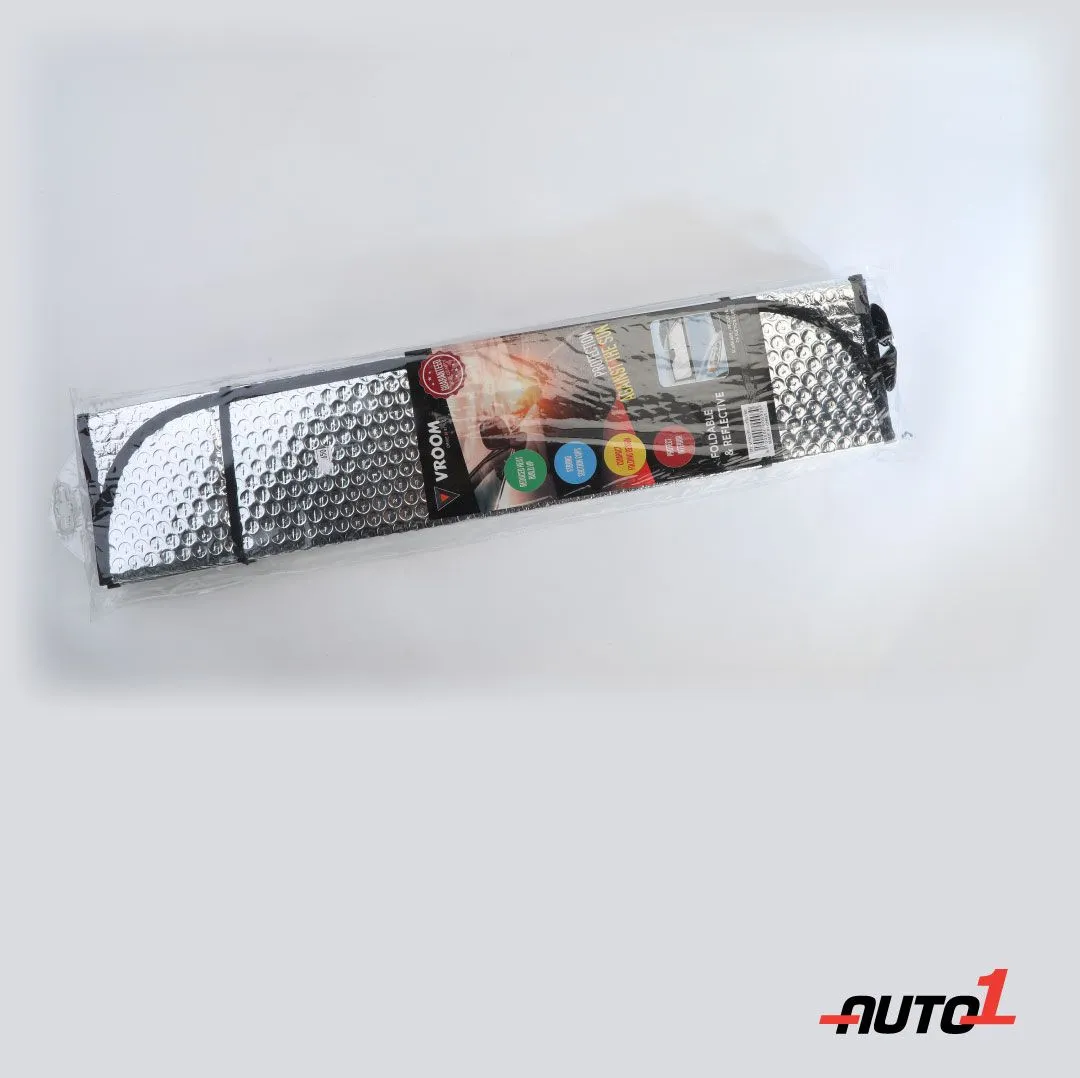Vroom Front Sun Shade Silver 130X60CM Bubble Type