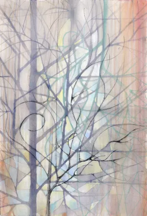 Wild Hair Original Painting by Nancy Tobin - Abstract