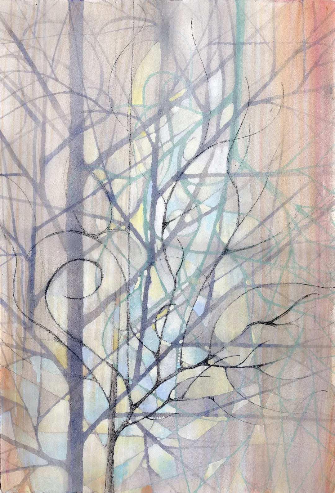 Wild Hair Original Painting by Nancy Tobin - Abstract