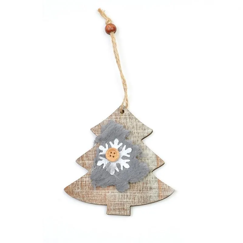 Wooden Christmas Themed Tree Ornaments